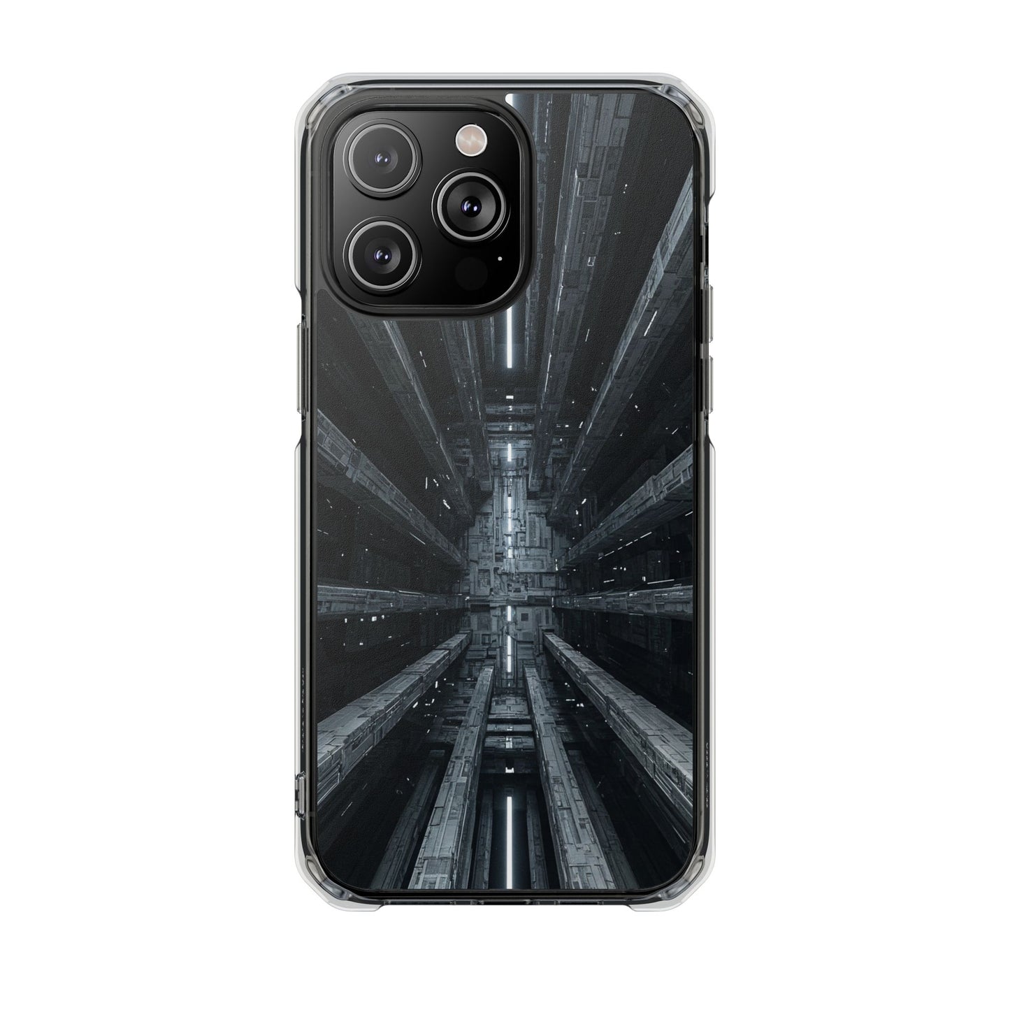 Sci-Fi Phone Case with Magnetic Clear Impact Design, Futuristic Cell Phone Cover, Unique Gifts for Tech Lovers, Holiday Present