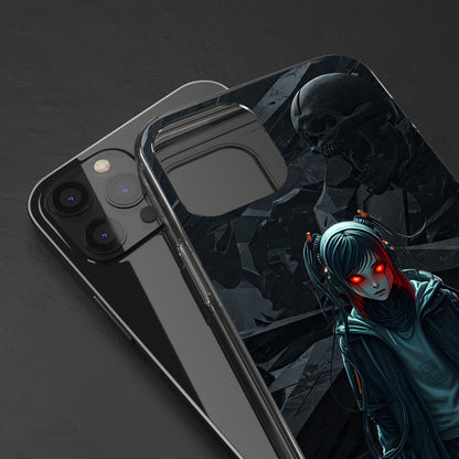 Futuristic Clear Phone Case with Cyberpunk Design - Edgy and Stylish