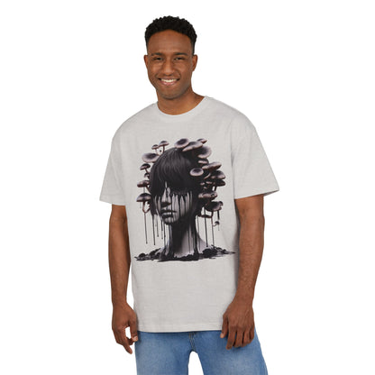 Mystical Mushroom Graphic Unisex Heavy Oversize Tee