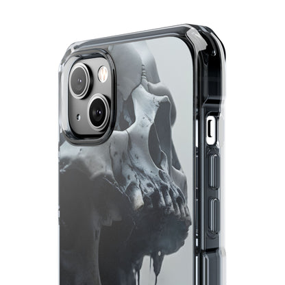 Unique Skull Design Magnetic Clear Impact Cases, Skull Phone Cases, Gothic Accessories, Halloween Gifts, Edgy Mobile Covers