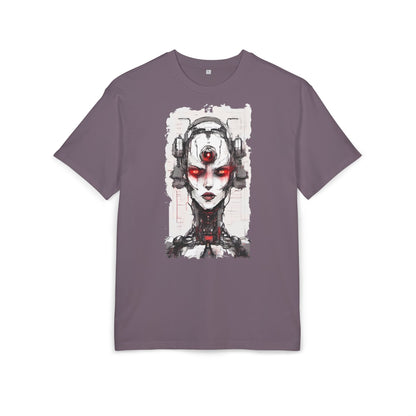 Futuristic Graphic Tee, Cyberpunk Oversized T-Shirt, Unisex Retro Style, Streetwear Top, Gift for Tech Lovers, Summer Casual Wear