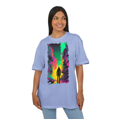 Vibrant Nature-Inspired Oversize Tee, Boho Graphic Tee, Unisex T-Shirt for Adventurers, Colorful Casual Wear, Nature Lover Gift