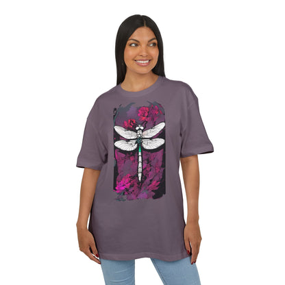 Dragonfly Art Unisex Heavy Oversize Tee, Nature Lover Shirt, Gift for Her, Artistic Tee, Summer Fashion, Relaxed Fit Clothing