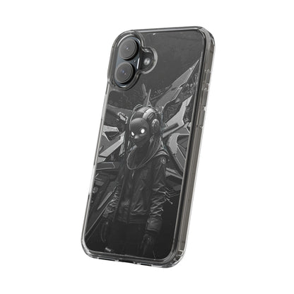 Anime-Inspired Clear Phone Case - Edgy Streetwear Style