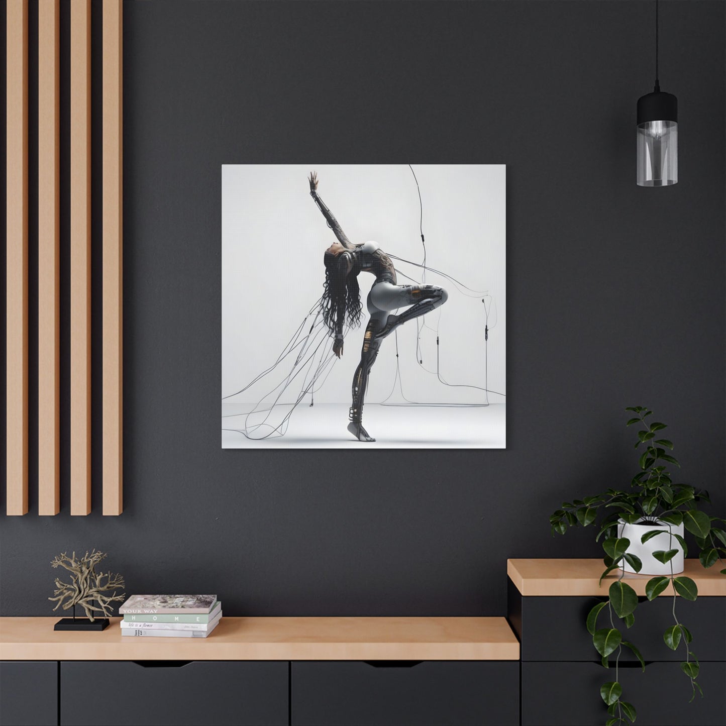 Satin Canvas Wall Art, Modern Abstract Decor, Contemporary Home Accent, Unique Gift for Art Lovers, Minimalist Artwork