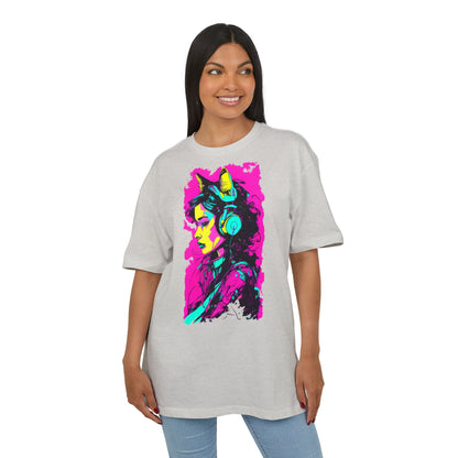 Vibrant Music Lover's Tee, Unisex Heavy Oversize Tee, Trendy Graphic Shirt, Colorful Art Top, Perfect for Festivals and Gifts
