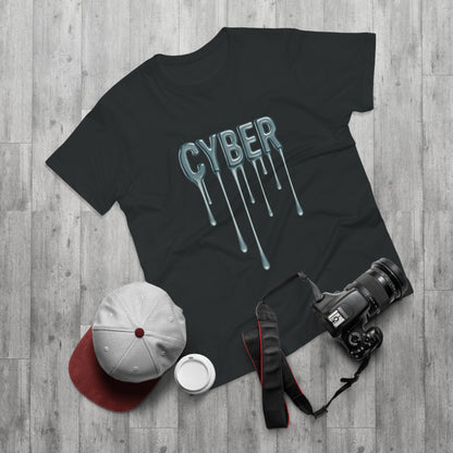 Cool Drippy Cyber T-Shirt, Unisex Graphic Tee, Casual Wear, Tech Enthusiast Gift, Trendy Streetwear for All Occasions