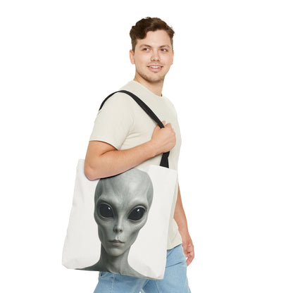 Alien Tote Bag | Intergalactic Style, Eco-Friendly Reusable Bag, Quirky Gift, Space Enthusiast Accessory, Unique Shopping Tote