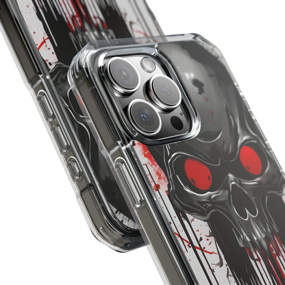 Edgy Skull Design Phone Case, Unique Protective Case, Magnetic Impact Case, Halloween Gift, Skull Lover Accessory