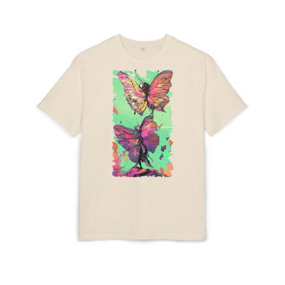 Colorful Butterfly Oversized Tee | Boho Style Tee, Spring Fashion, Nature Lover Gift, Festival Wear, Unique Graphic Shirt