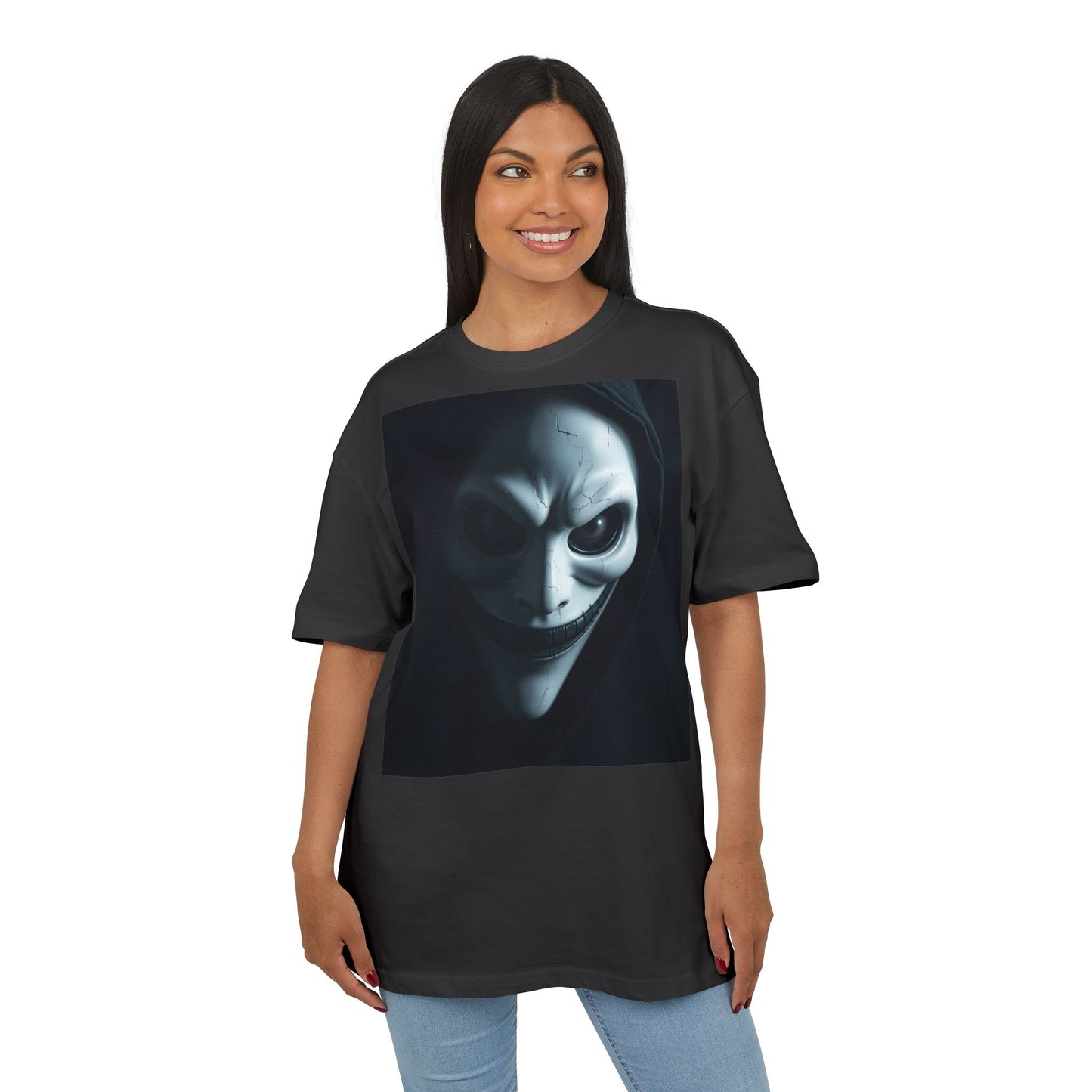 Spooky Graphic Unisex Oversized Tee, Halloween Shirt, Horror Aesthetic Tee, Statement Tee for Parties, Casual Wear, Gift Idea