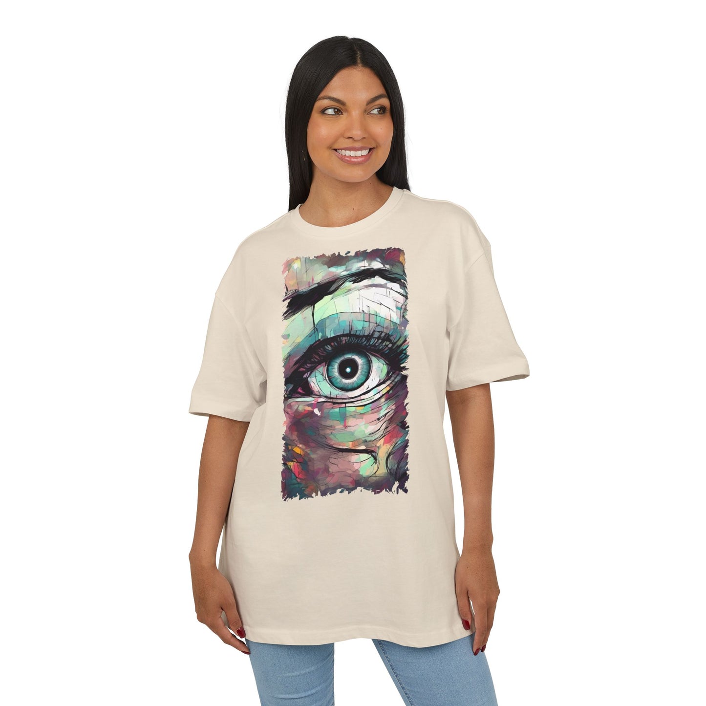 Artistic Eye Oversized Tee | Colorful Graphic T-Shirt, Unisex Shirt, Casual Fashion, Trendy Streetwear, Unique Gift Idea