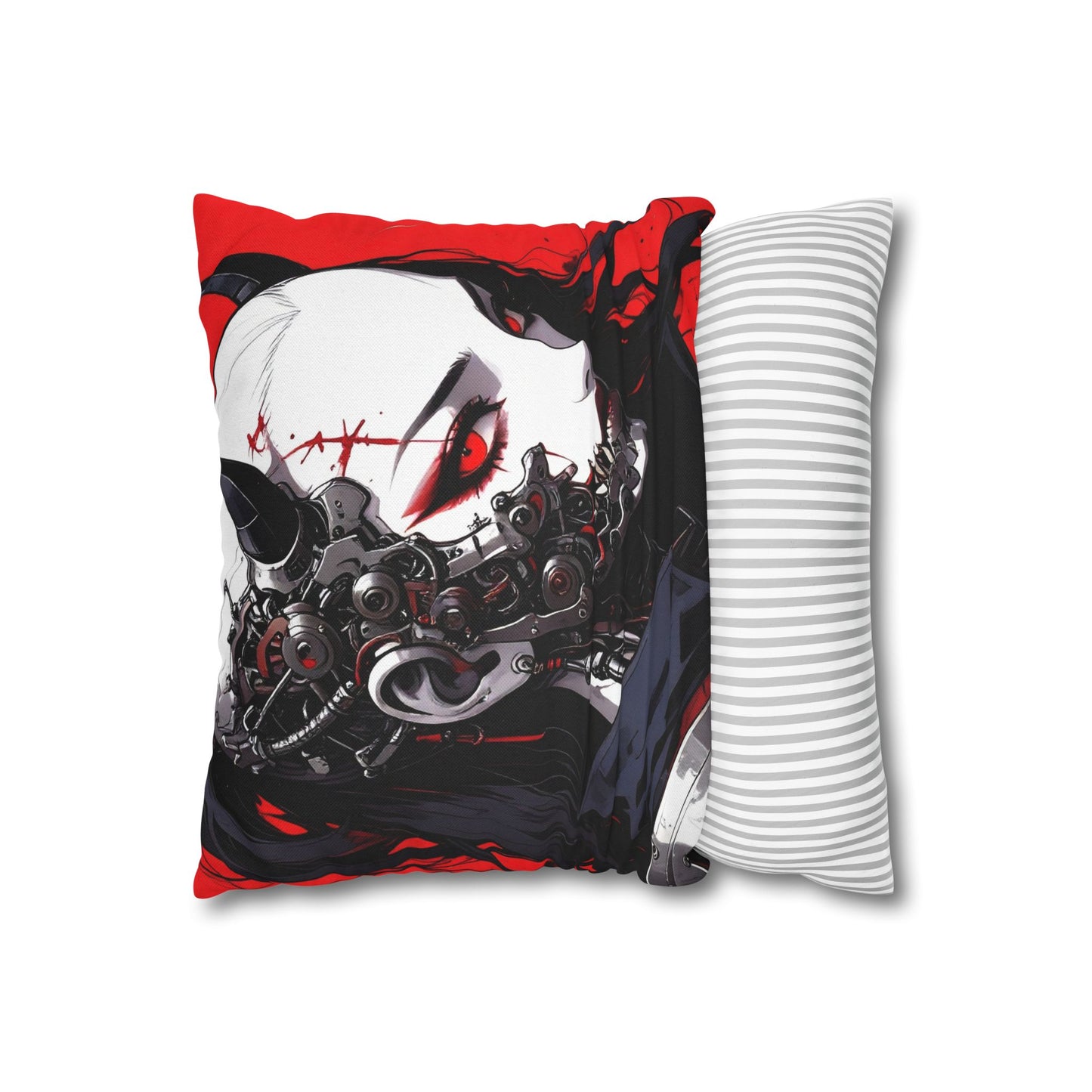 Futuristic Anime Style Pillowcase, Cyberpunk Decor, Gift for Anime Lovers, Home Accessories, Housewarming Present, Cozy Bedroom