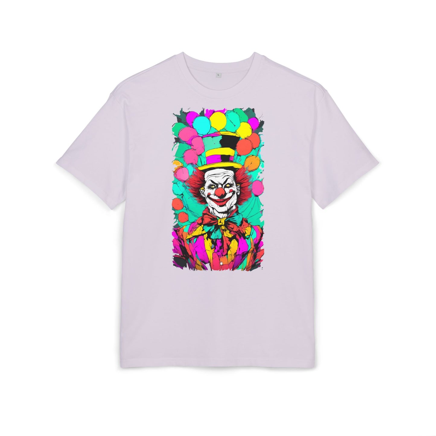 Colorful Clown Graphic Unisex Oversize Tee | Fun Wear, Festival Outfit, Circus Theme, Unique Gift, Statement Shirt