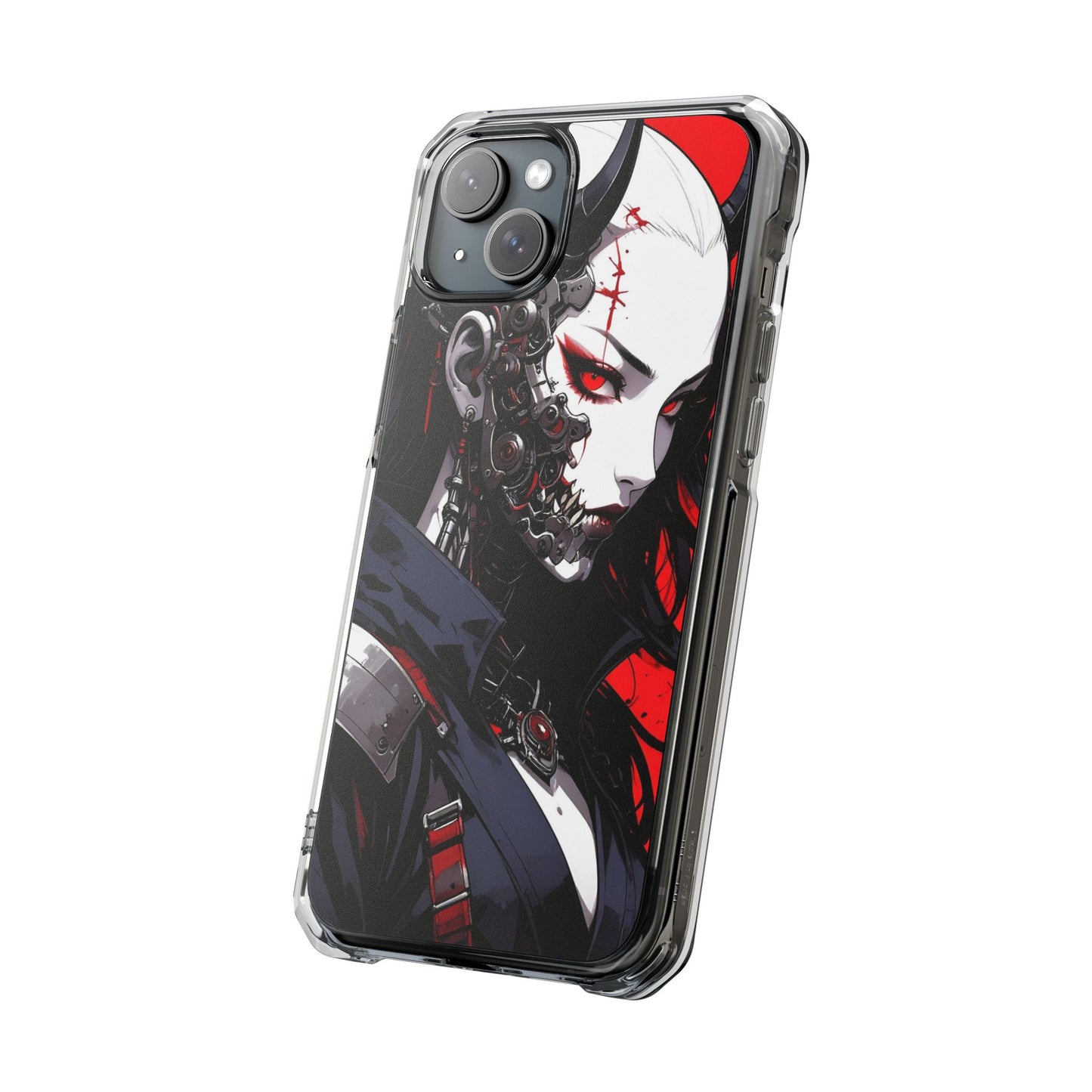 Magnetic Impact Phone Case, Anime Art Phone Cover, Goth Accessories for Her, Gift for Tech Lovers, Unique Phone Protection