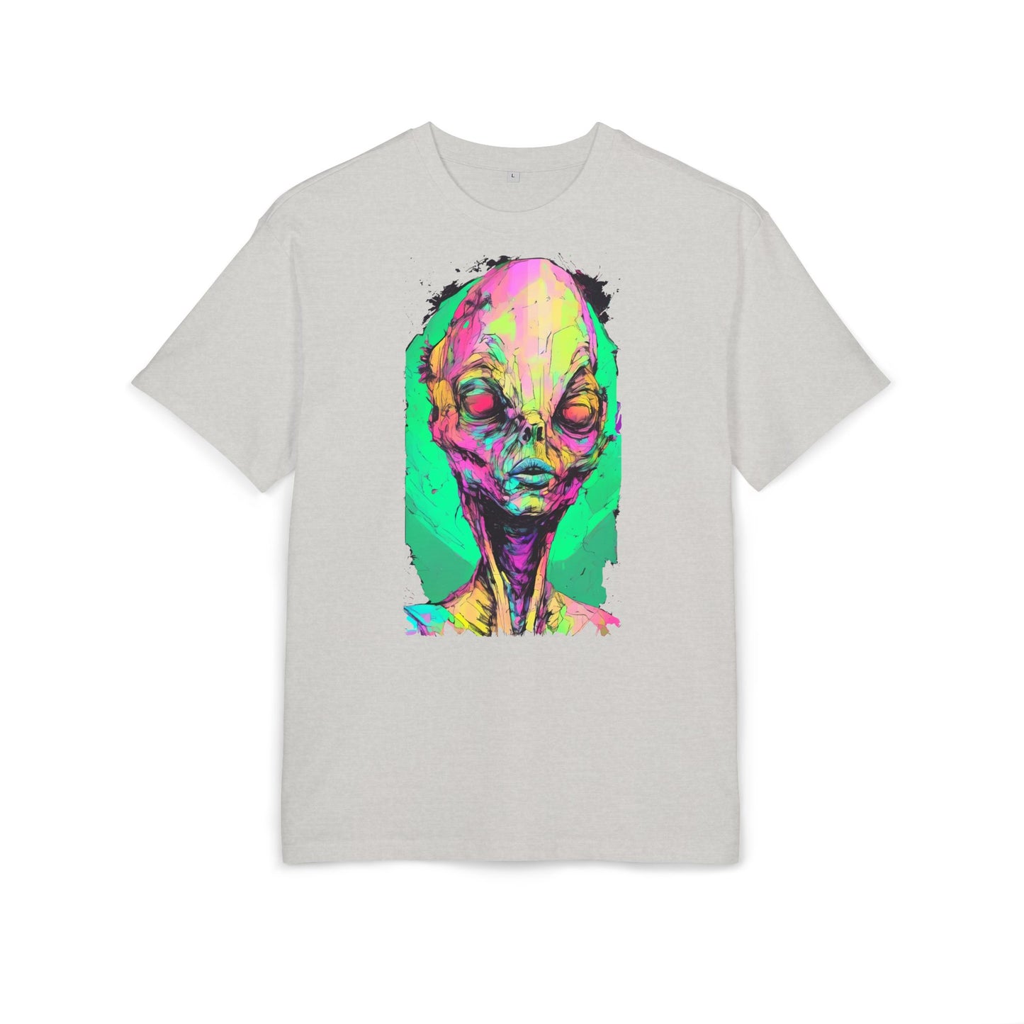 Alien Art Oversize Tee, Graphic Tee, Unisex T-Shirt, Casual Wear, Unique Gift for Sci-Fi Lovers