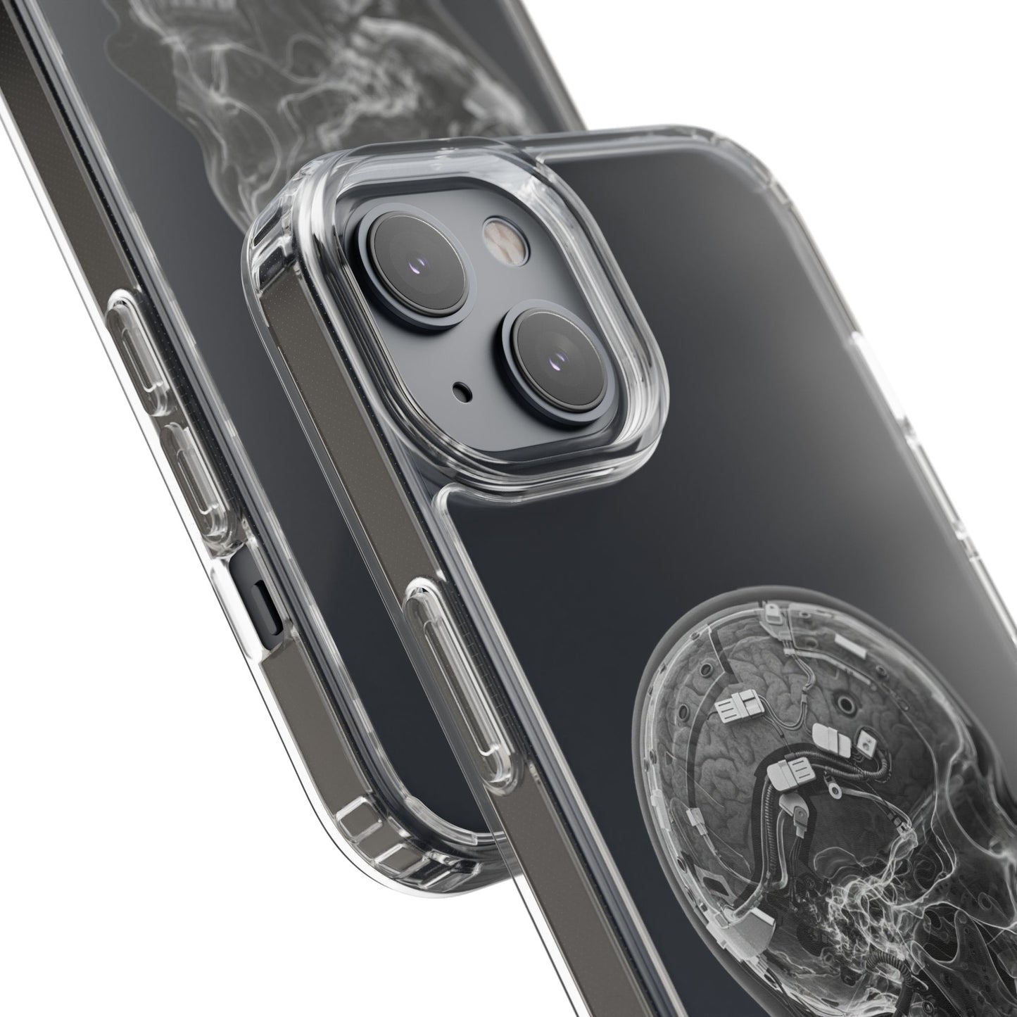 Skull Design Clear Phone Case - Unique Aesthetic for Tech Lovers