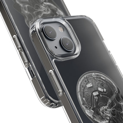 Skull Design Clear Phone Case - Unique Aesthetic for Tech Lovers
