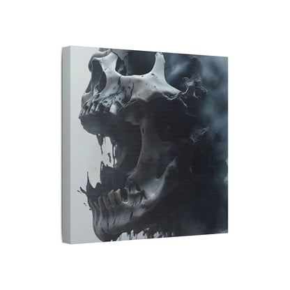Skull Wall Art Canvas, Gothic Home Decor, Edgy Artwork for Halloween, Unique Gift for Him, Quirky Office Decor, Statement Piece