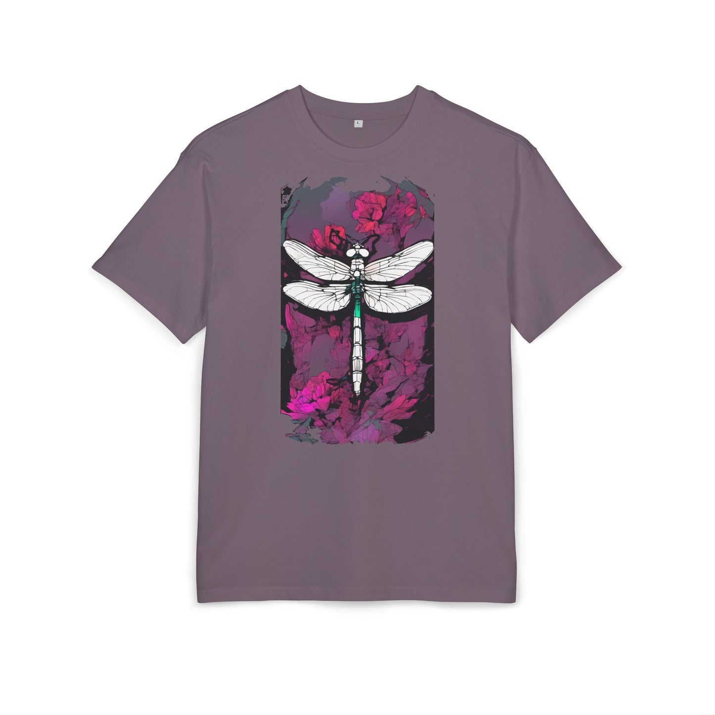Dragonfly Art Unisex Heavy Oversize Tee, Nature Lover Shirt, Gift for Her, Artistic Tee, Summer Fashion, Relaxed Fit Clothing