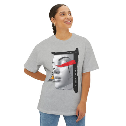 Chic Graphic Oversized Tee - Casual Wear, Streetwear, Art Tee, Gift for Her, Fashionable Comfort Wear