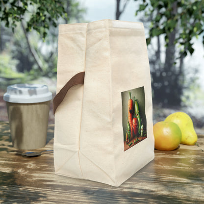 Whimsical Vegetable Canvas Lunch Bag, Eco-Friendly Tote, Kids Meal Bag, Cute Lunch Accessory, Gift for Garden Lovers, Picnic Essential