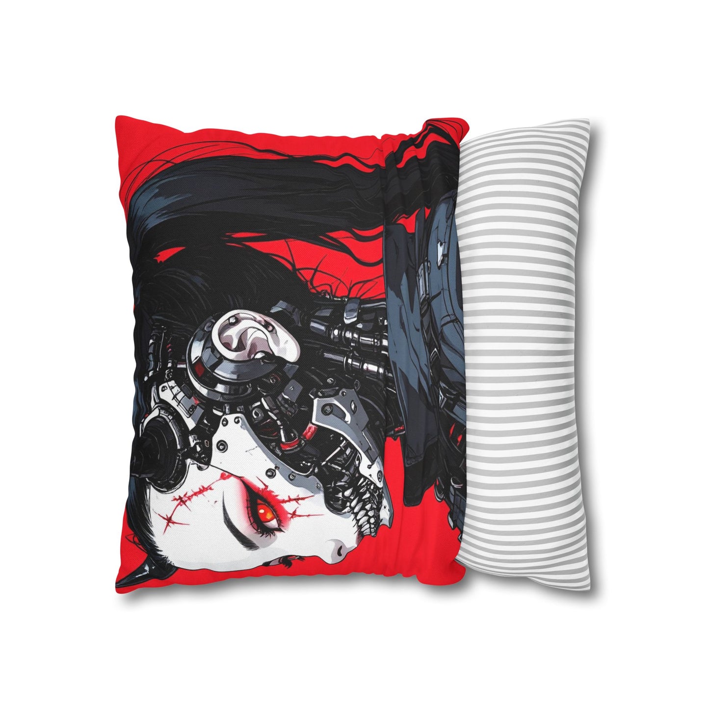 Futuristic Cyberpunk Pillowcase, Cozy Decor, Perfect for Gaming Rooms, Gifts for Tech Lovers, Stylish Home Accessories