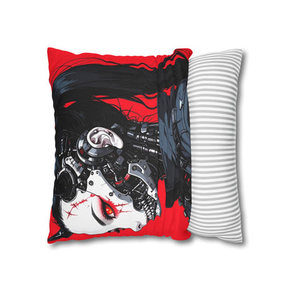 Futuristic Cyberpunk Pillowcase, Cozy Decor, Perfect for Gaming Rooms, Gifts for Tech Lovers, Stylish Home Accessories