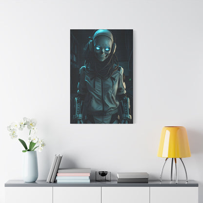 Futuristic Canvas Art, Wall Decor, Sci-Fi Home Accent, Unique Gift for Tech Lovers, Robot Themed Artwork