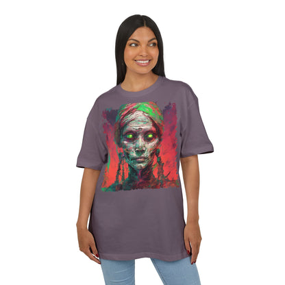 Horror-Inspired Unisex Oversize Tee, Spooky Graphic Shirt, Halloween Outfit, Unique Art Tee, Ghoulish Casual Wear, Perfect for Parties