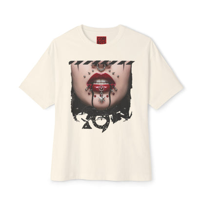 Chic Graphic Tee, Edgy Streetwear Top, Unisex Oversized T-Shirt, Artsy Casual Style, Fashion Statement Tee