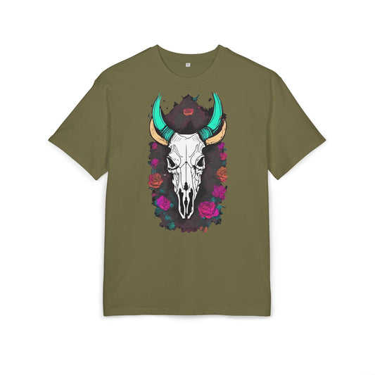Bohemian Skull Graphic Tee, Unisex Heavy Oversize Tee, Cool Graphic T-Shirt, Festival Fashion, Casual Wear, Unique Gift Idea