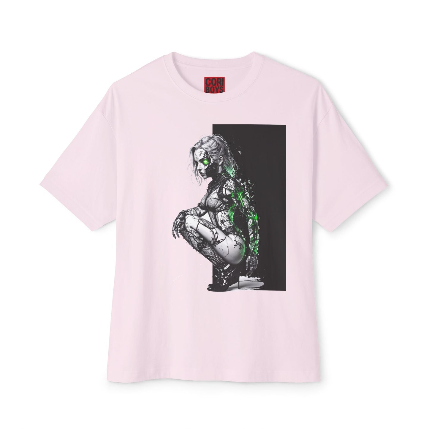 Cyberpunk-Inspired Unisex Oversized Tee, Streetwear T-Shirt, Graphic Tee for Art Lovers, Casual Wear, Unique Gift