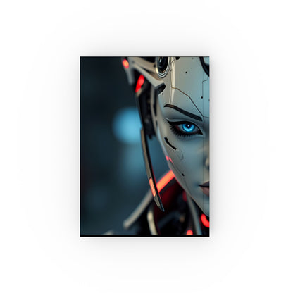 Futuristic Hard Backed Journal, Sci-Fi Journal, Cyberpunk Notebook, Robotic-Themed Diary, Gift for Tech Lovers, Writing Companion