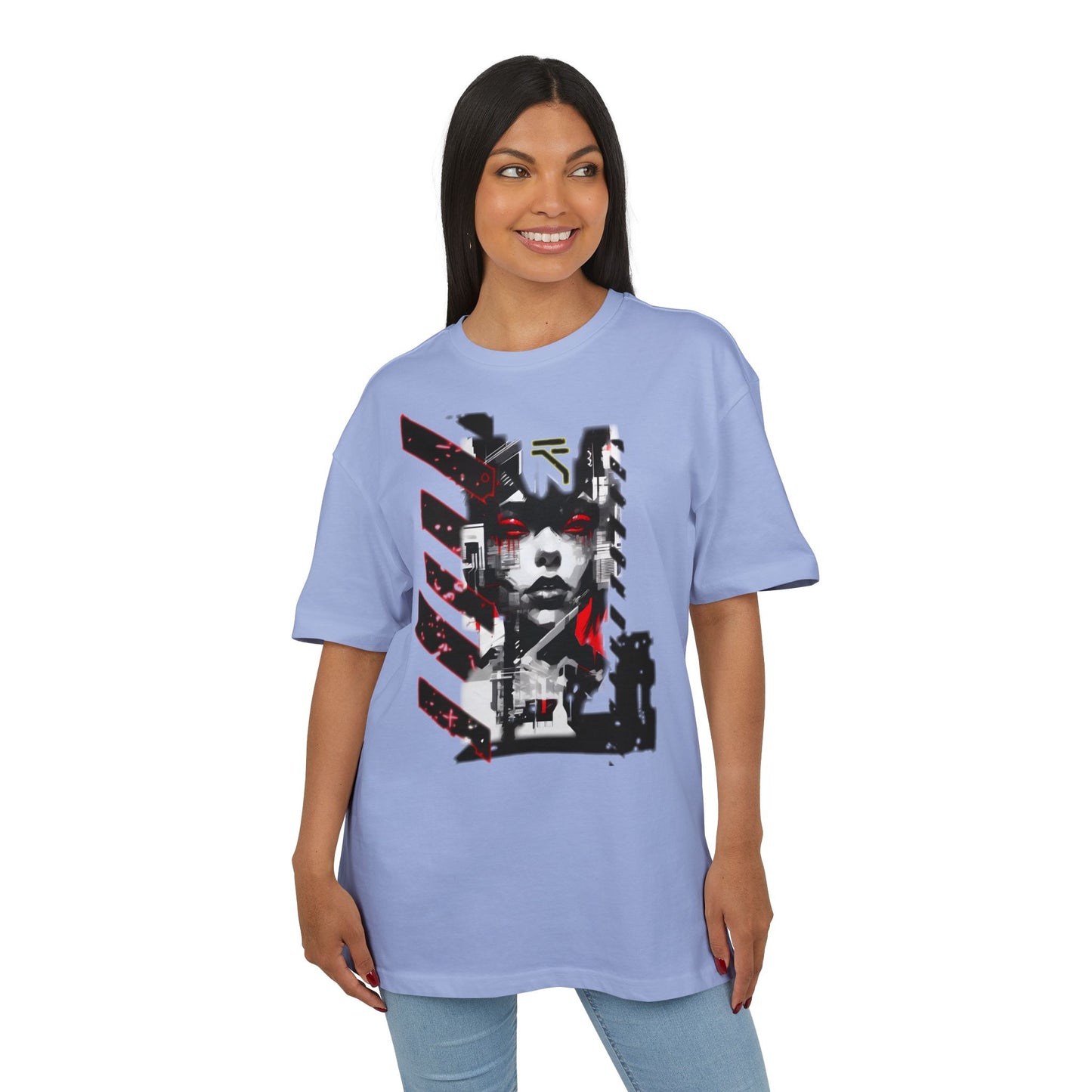 Unisex Heavy Oversize Tee with Urban Art Design - Streetwear Style Tee