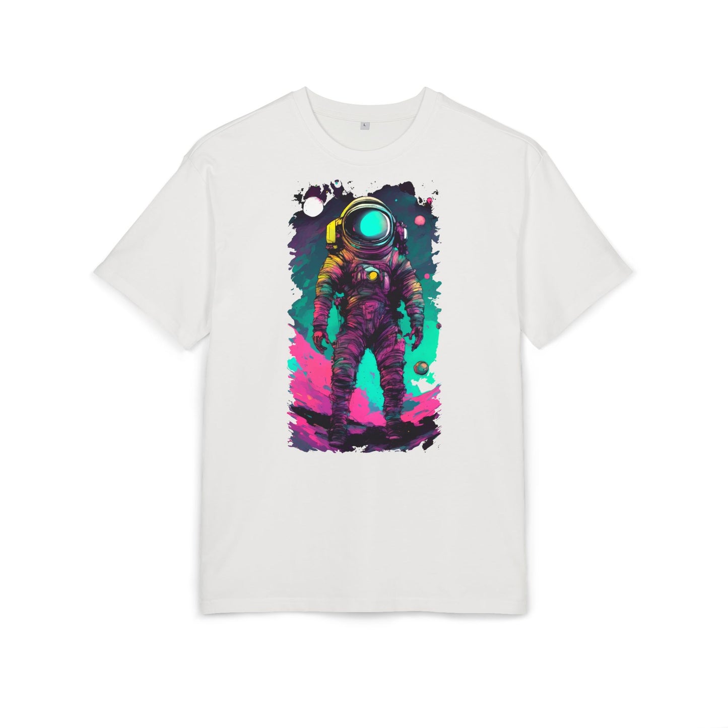 Cosmic Astronaut Tee, Unisex Oversize Tee, Space Graphic Shirt, Retro Astronaut T-Shirt, Gift for Space Lovers, Unique Graphic Tee
