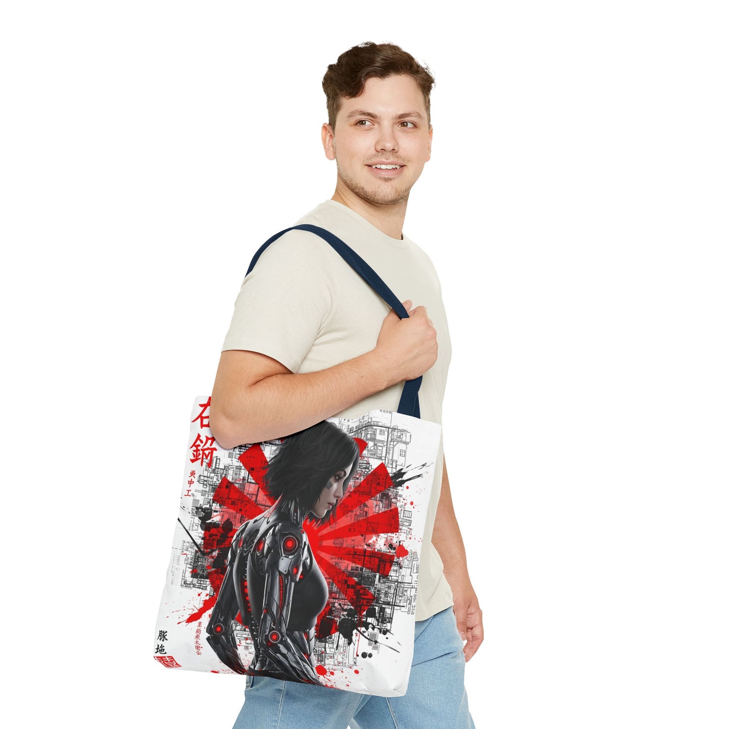 Futuristic Anime Tote Bag - Stylish, Unique, and Perfect for Everyday Use, Gifts for Anime Fans, Shopping, Beach, and Gym