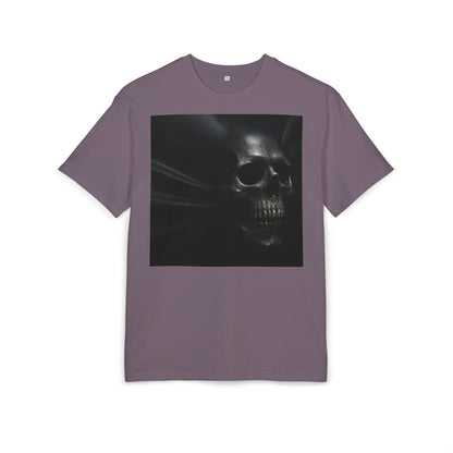Skull Graphic Oversized Tee - Unisex Heavy Tee for Casual Wear, Street Style, Halloween Attire, Gift for Friends, Unique Art Tee