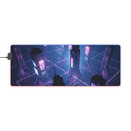 LED Cyberpunk Gaming Mouse Pad - Futuristic Glow, Desk Accessory for Gamers, Perfect for Birthdays, Gaming Setup, Home Office