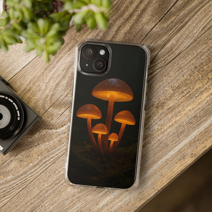 Magnetic Clear Impact Cases, Mushroom Phone Case, Eco-Friendly Phone Cover, Unique Phone Accessories, Gift for Nature Lovers, Artistic