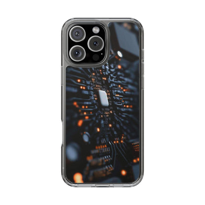 Clear Phone Case with Cyber Print