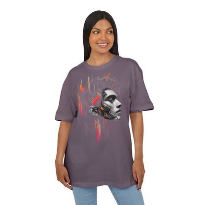 Artistic Oversize Tee - Modern Abstract Design
