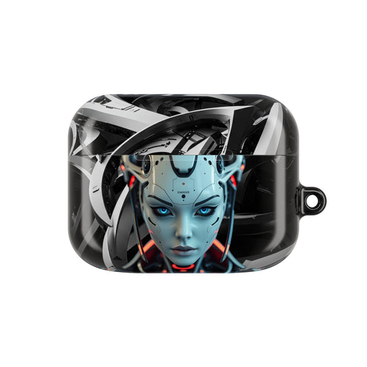 Futuristic AirPod Case with Tech-Inspired Design, Cyberpunk AirPods Holder, Stylish Accessory for Music Lovers, Gift for Gamers