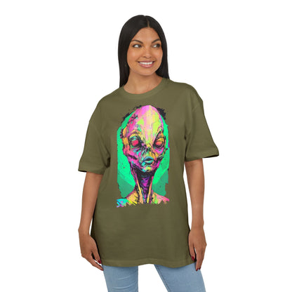 Alien Art Oversize Tee, Graphic Tee, Unisex T-Shirt, Casual Wear, Unique Gift for Sci-Fi Lovers