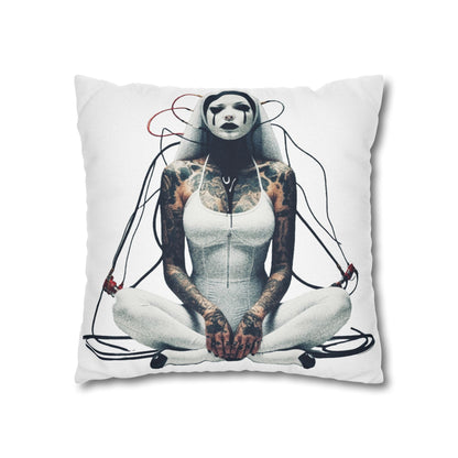 Unique Artistic Pillowcase with Futuristic Design, Decorative Cushion Cover for Home Decor, Gift for Art Lovers, Cozy Living Room Accessory
