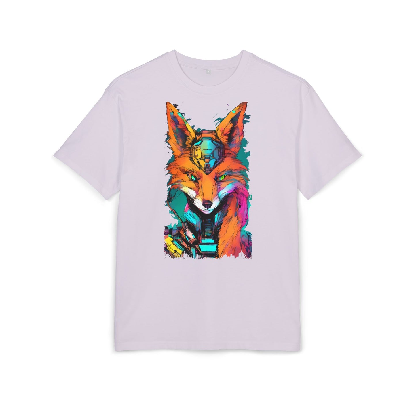 Vibrant Fox Graphic Oversized Tee, Unisex Streetwear Shirt, Unique Gift for Animal Lovers, Casual Wear, Colorful Art Tee