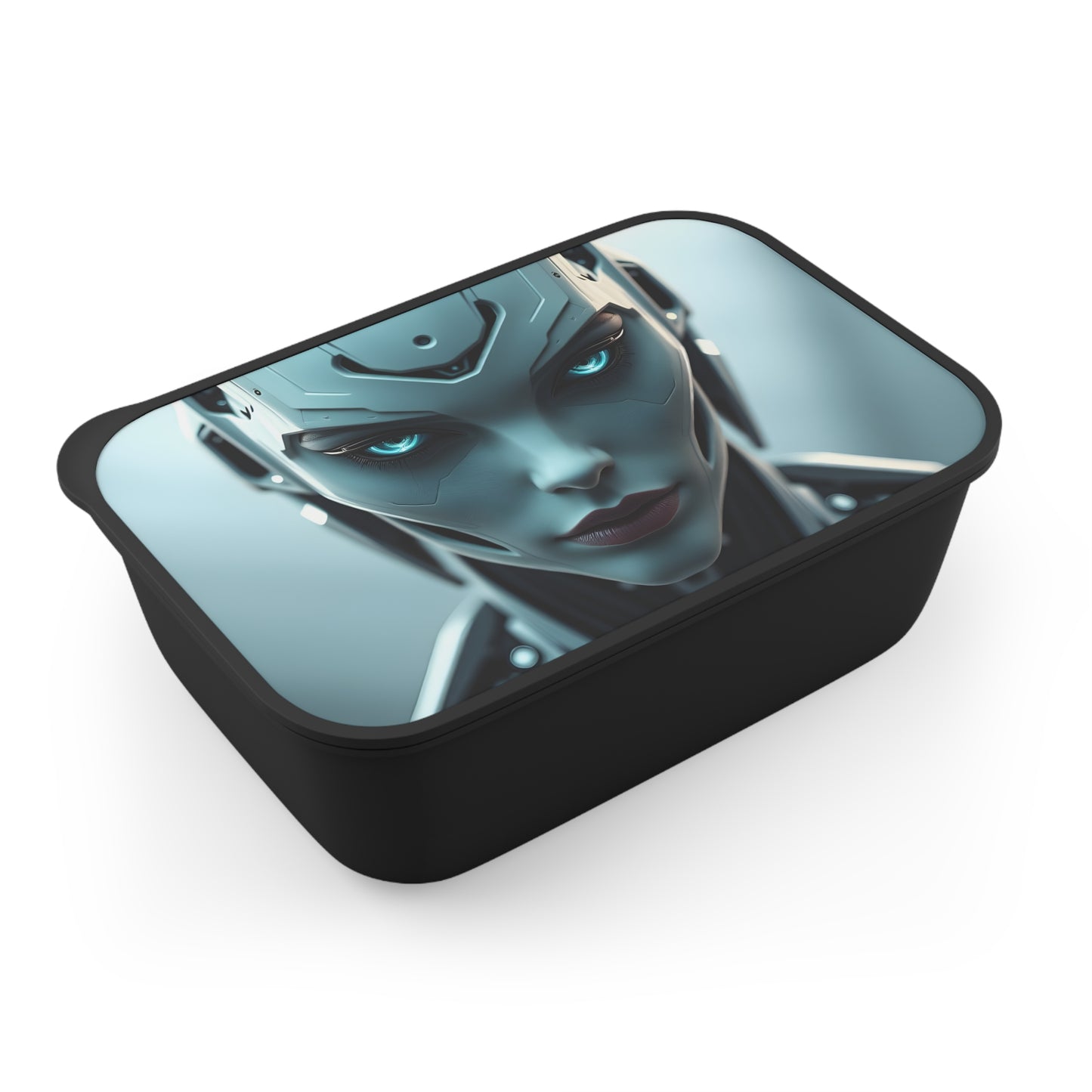 Futuristic Bento Box, Cyberpunk Lunch Container, Meal Prep Box, Stylish Food Storage, Robot Themed Utensils