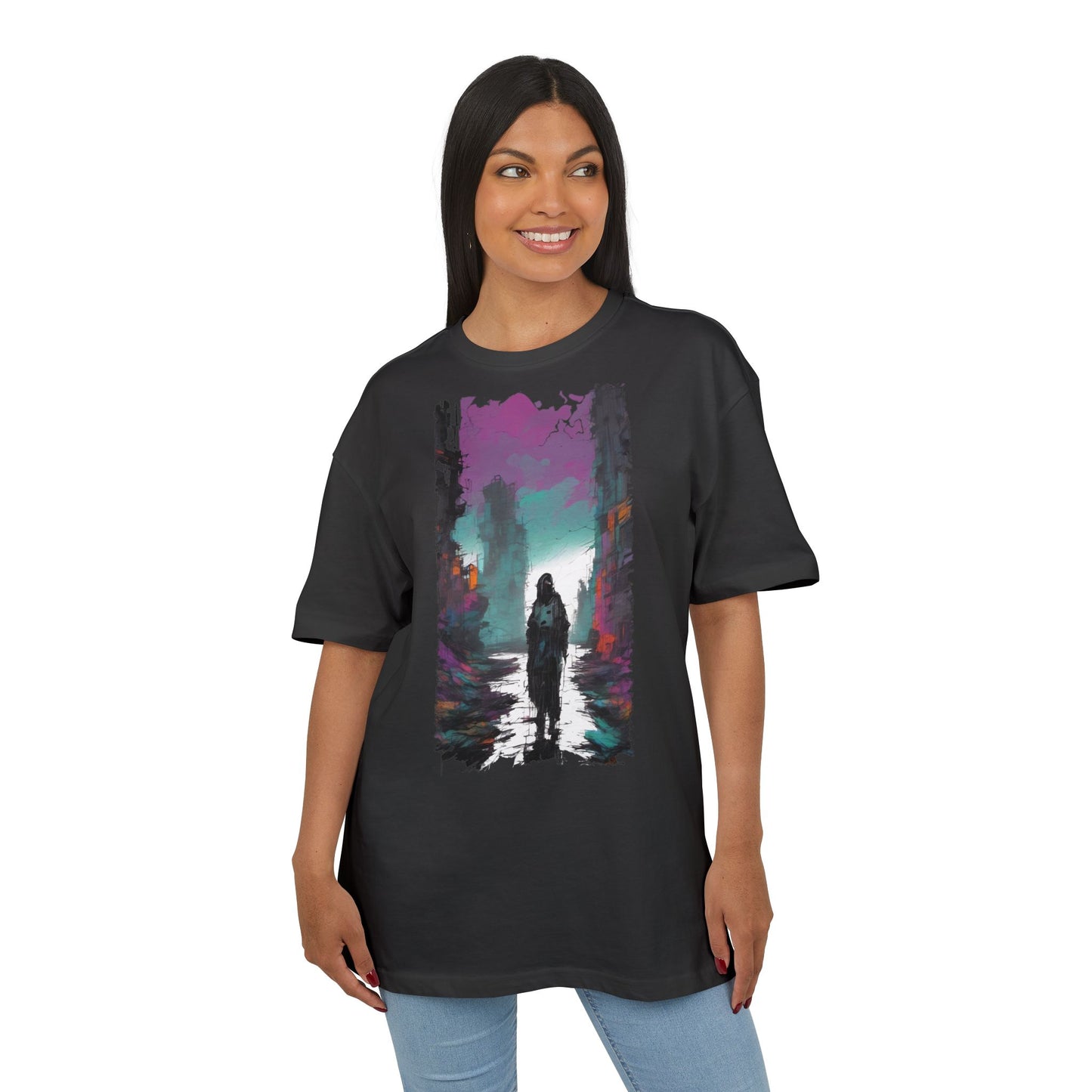 Unisex Oversized Graphic Tee with Forest Silhouette | Comfy Casual Wear, Gift for Nature Lovers, Ideal for Camping, Hiking, Everyday Style