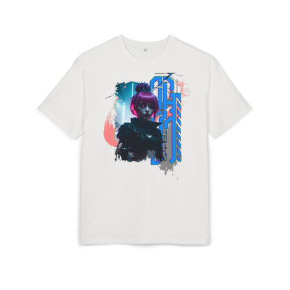 Cyberpunk Aesthetic Unisex Heavy Tee, Streetwear Style Shirt for Teens, Graphic Tee for Gaming, Cozy Casual Wear, Gift for Sci-Fi Lovers