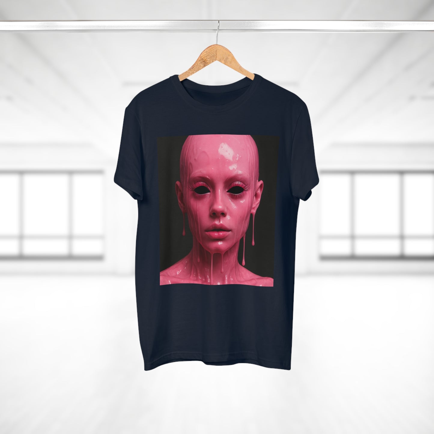 Artistic Pink Melting Face T-Shirt - Trendy Graphic Tee, Unique Gift, Statement Apparel, Festival Wear, Occasional Fashion, Street Style